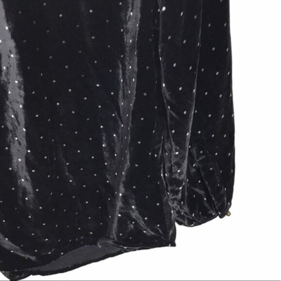 Alexa Chung For Madewell Pin Dot Velvet Blouse $128 Medium - Picture 9 of 12